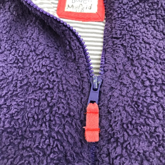 Mini Boden Purple Fleece Sweater Full Zip - Picture 3 of 6